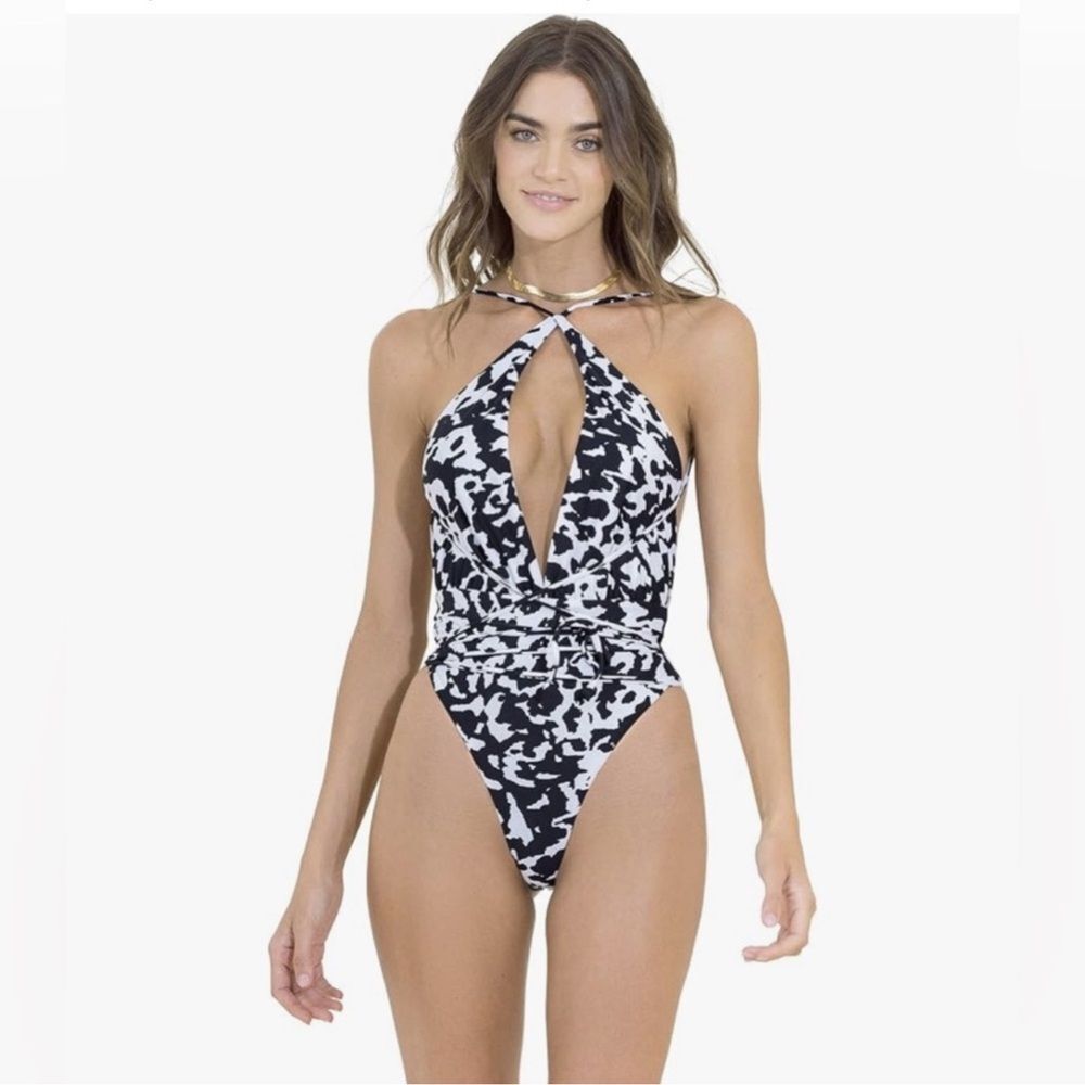 Maaji Safari Spot Butterfly One Piece Swimsuit L NWT